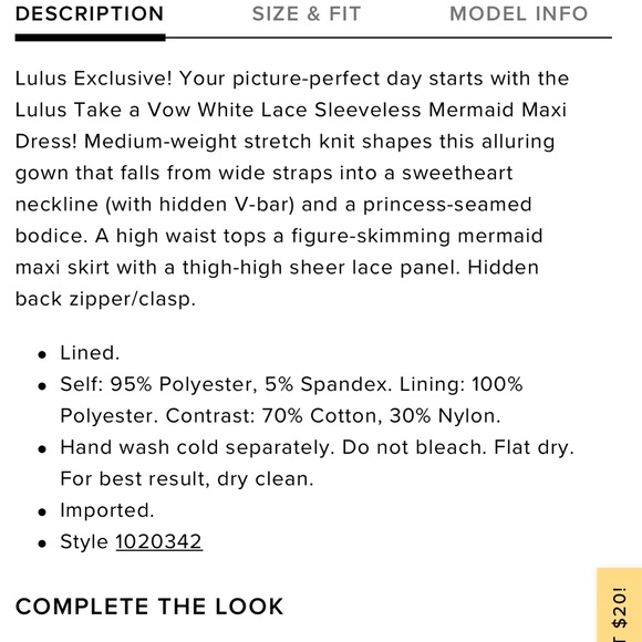 NWT. Lulu’s take a vow lace mermaid maxi dress - Picture 9 of 12